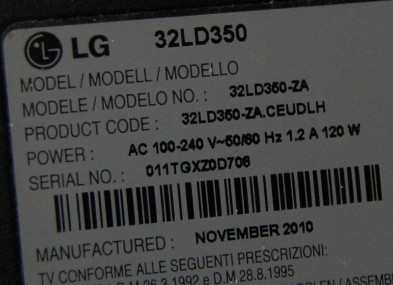 LG 32LG350 power supply LGP32-10P EAP36781902 EAX61464001/8